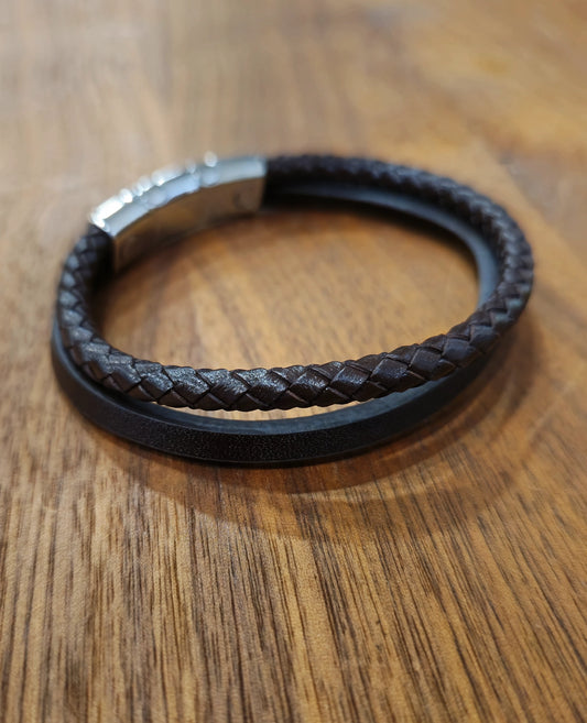 MagRelief - Leather Bracelet - Brown MR024