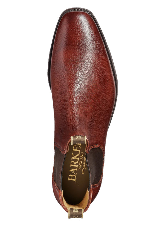 Mansfield Grain Leather Chelsea Boot - Cherry