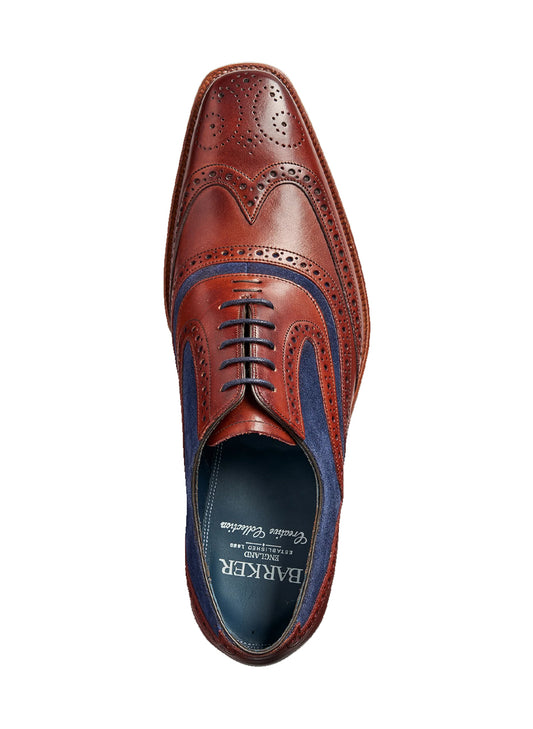 McClean Leather Brogue - Rose/ Navy Suede