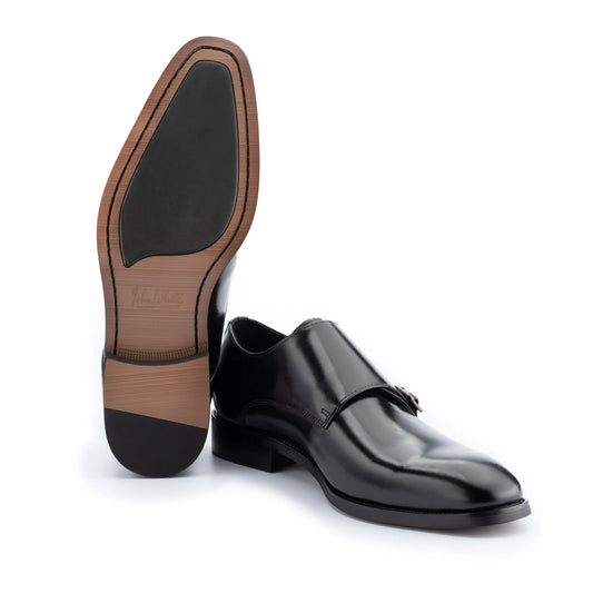 MONKTON Monk Strap Shoes - Black