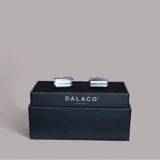 Oblong Polished Rhodium Plated Cufflinks