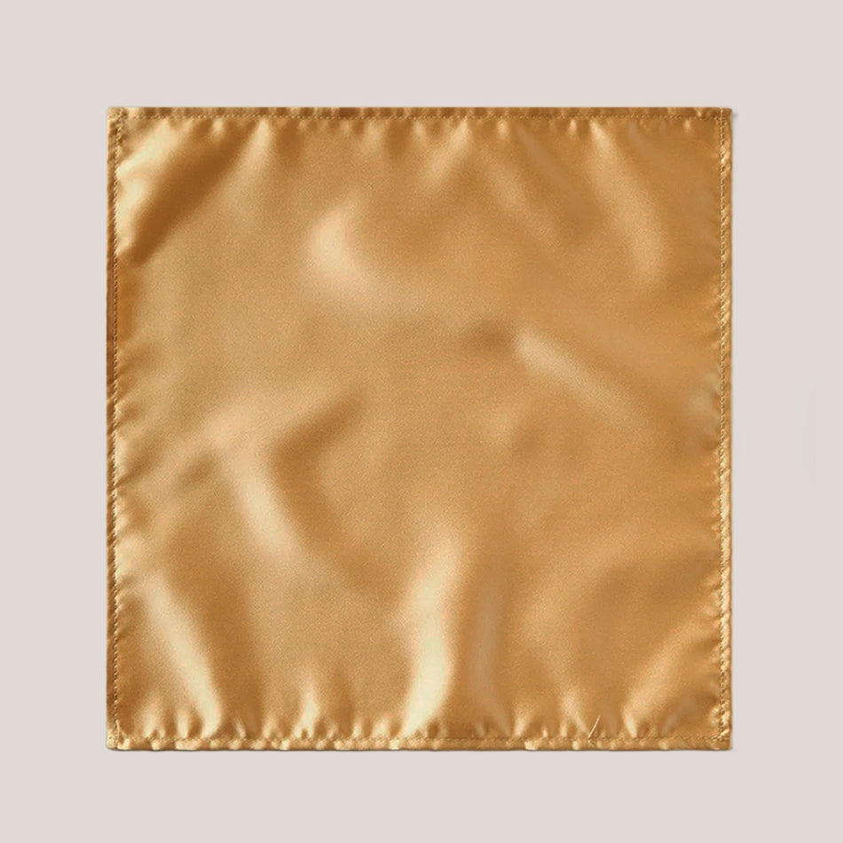 Plain Satin Hankie - Old Gold