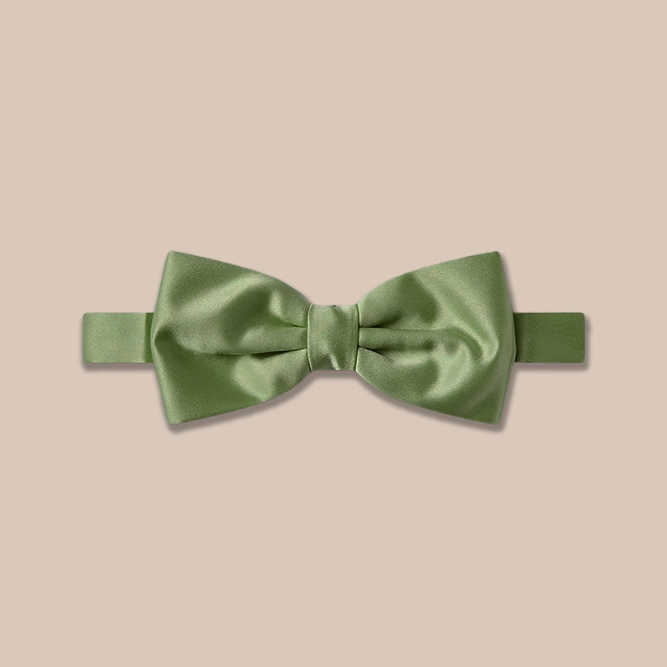 Satin Clip-On Bow Tie - Olive