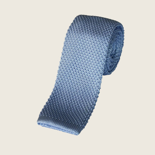 Knitted Tie - Light Blue