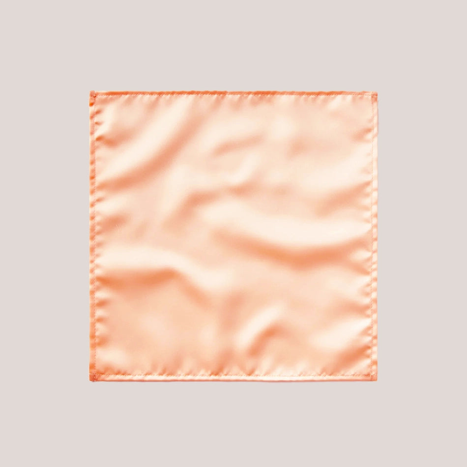 Plain Satin Hankie - Peach