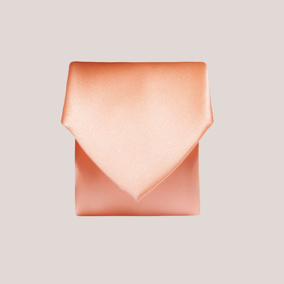 Slim Satin Tie - Peach