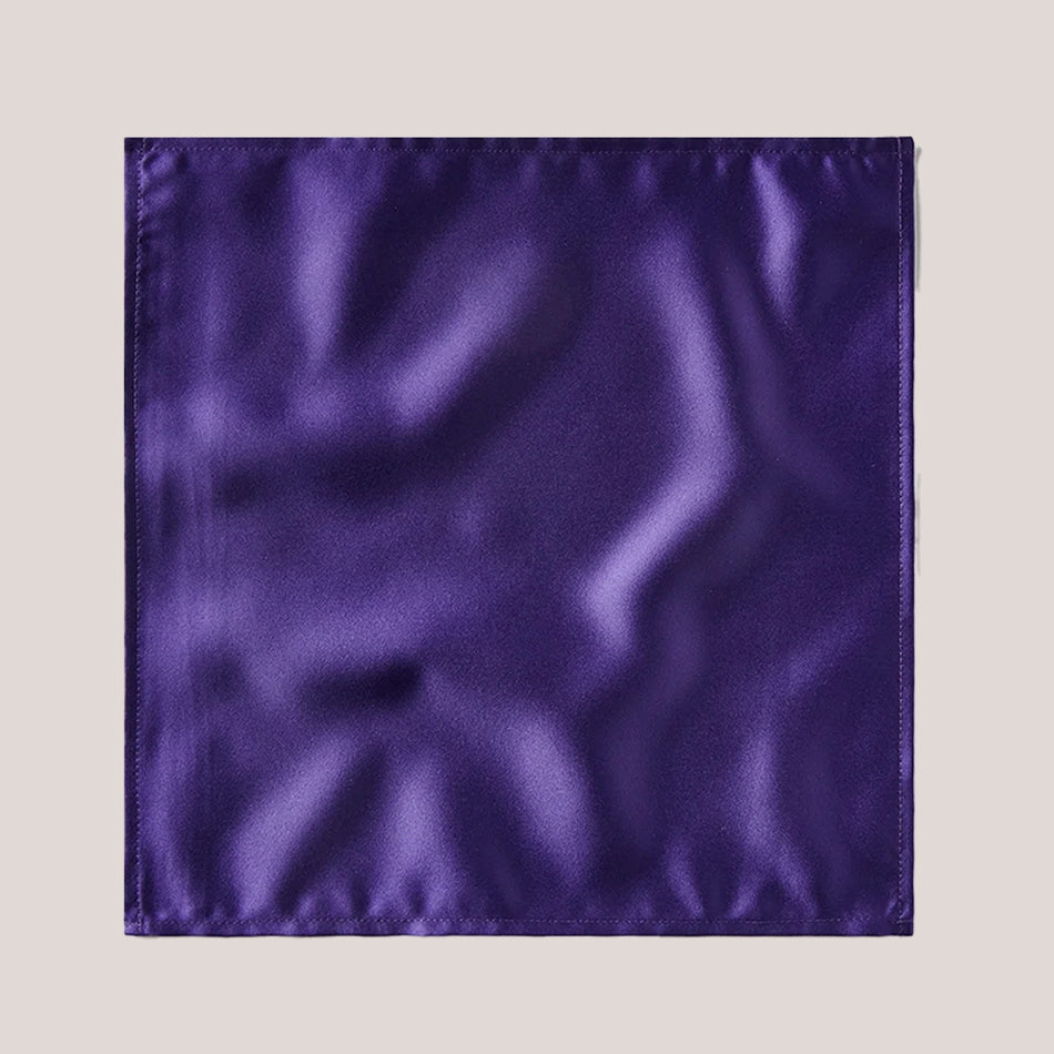 Plain Satin Hankie - Purple