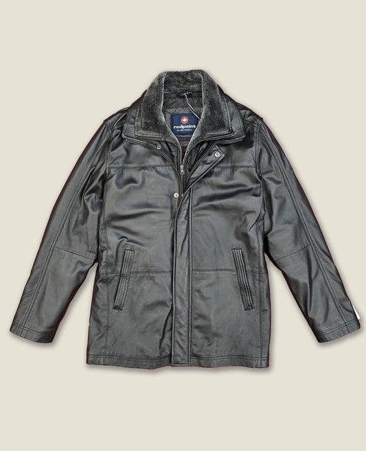 Carlson Real Leather Jacket - Black