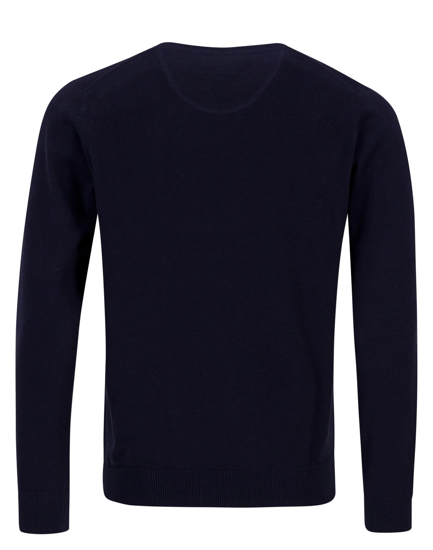 FINE-KNIT SWEATER WITH A CREW NECK - Navy
