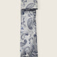 Tie and Hankie Set - Paisley Silver I104450