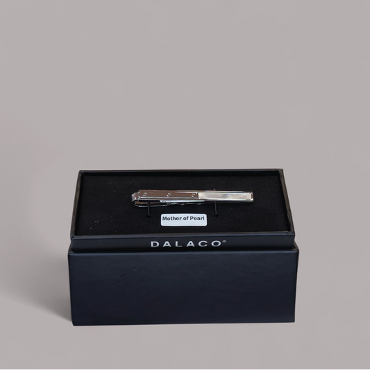 Mother of Pearl Rhodium Tie Bar