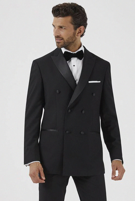 Sinatra Black Double Breasted Dinner Suit - Jacket