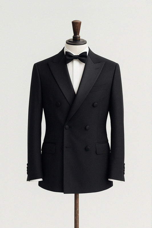 Sinatra Black Double Breasted Dinner Suit - Jacket