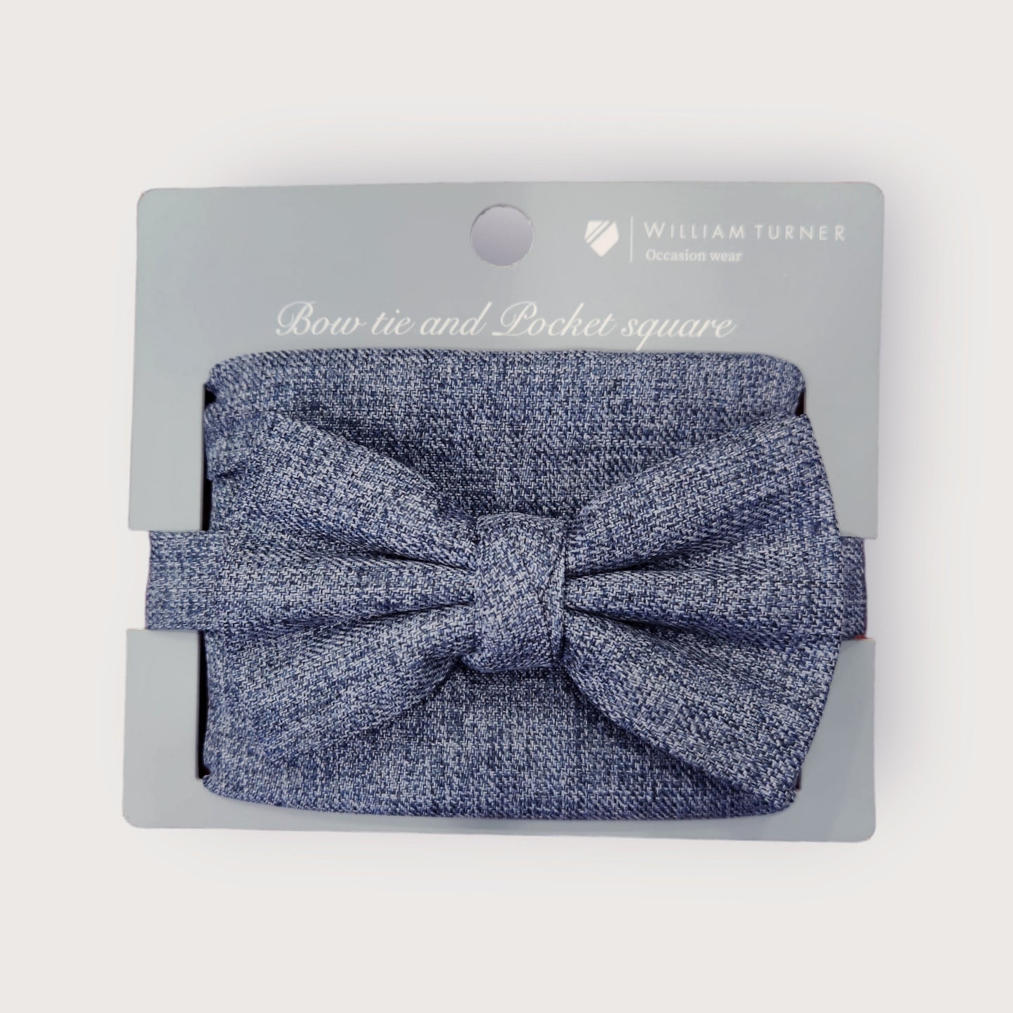 Bow-Tie and Hankie Set - Tweed Blue