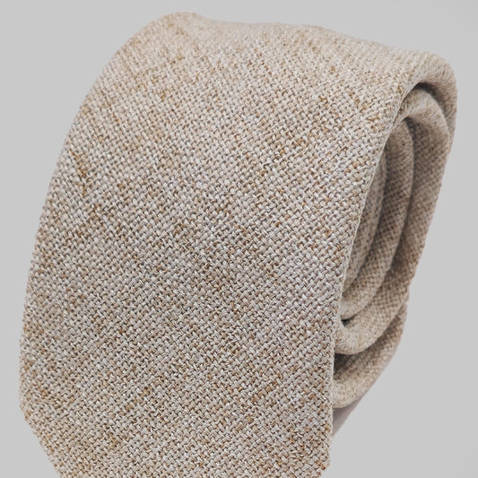 Tweed Tie and Hankie - Stone