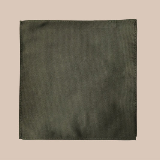 Twill Tie and Hankie Set - Olive