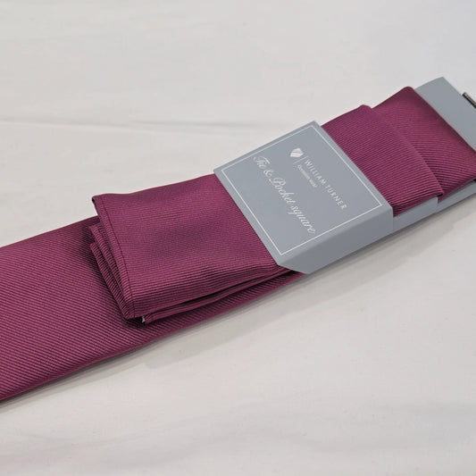 Twill Tie and Hankie Set - Rose