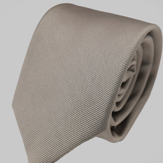 Twill Tie and Hankie Set - Taupe