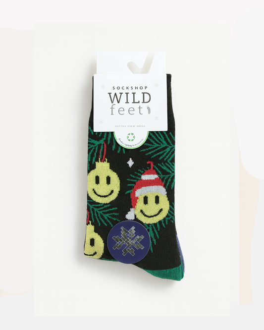 Christmas Novelty Socks 3 Pair Pack - Christmas Baubles
