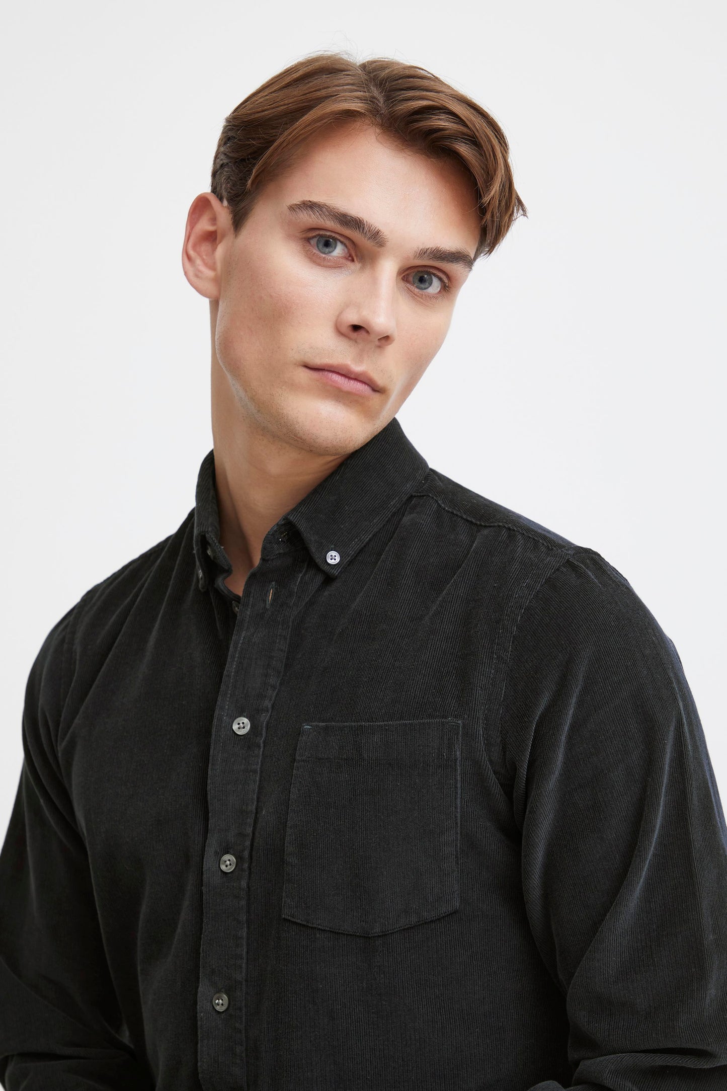 Needle Cord Shirt - Moss Green