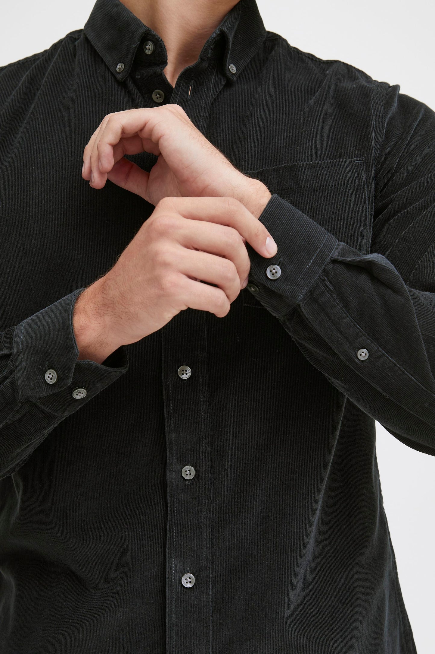 Needle Cord Shirt - Navy