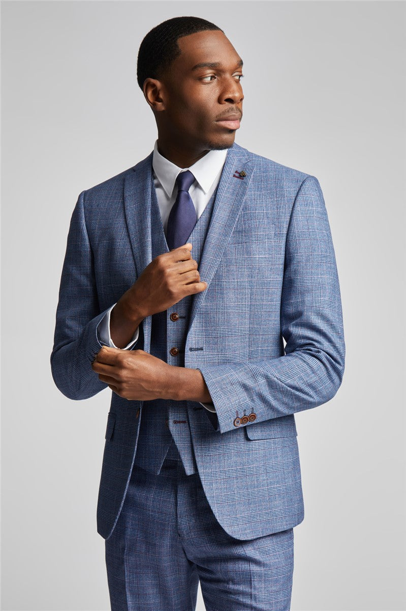 Blue Raspberry Check Suit - Jacket