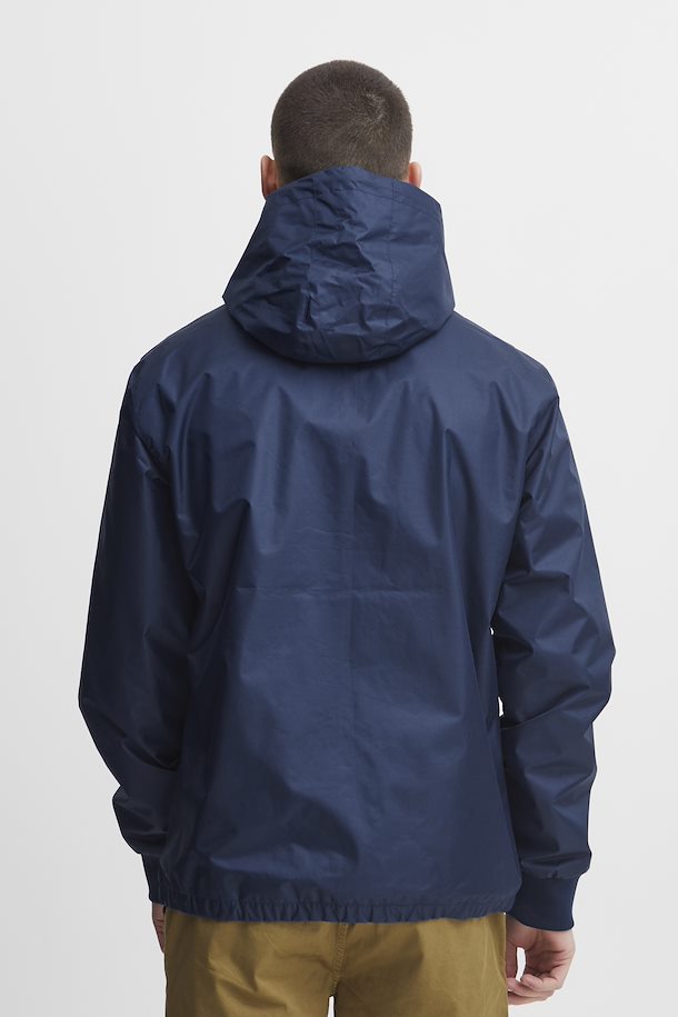 Hooded Lightweight Showerproof Coat - Navy