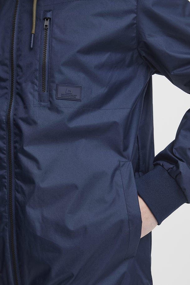 Hooded Lightweight Showerproof Coat - Navy