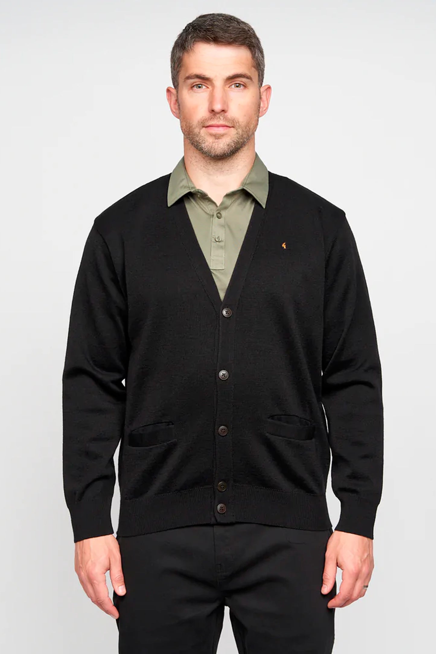 Gabicci Buttoned Cardigan - Black