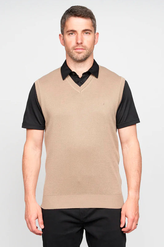 Gabicci Sleeveless Pullover - Stone