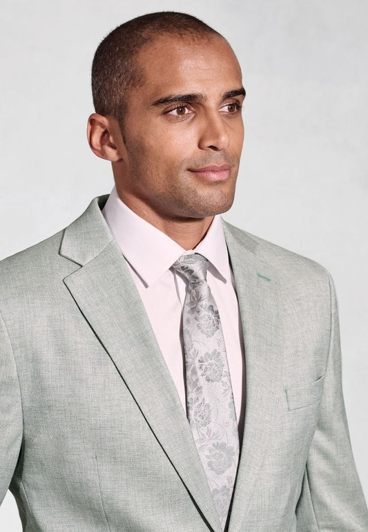 Hardy Tailored Fit Texture Suit Jacket - Green