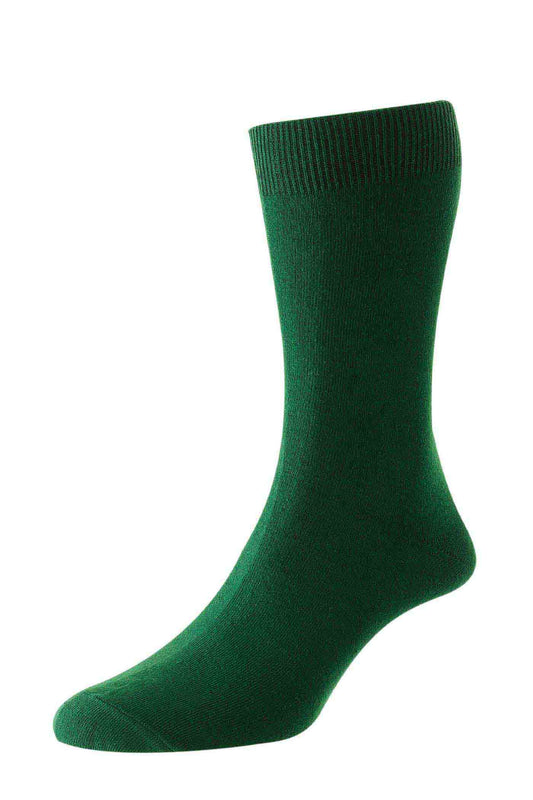 HJ Hall Cotton Rich Classic Socks - Dark Green