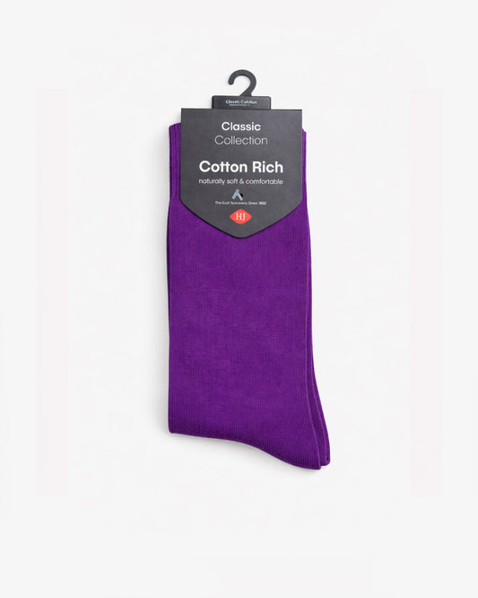 Bright Colours Fashion Sock HJ48 - Plum