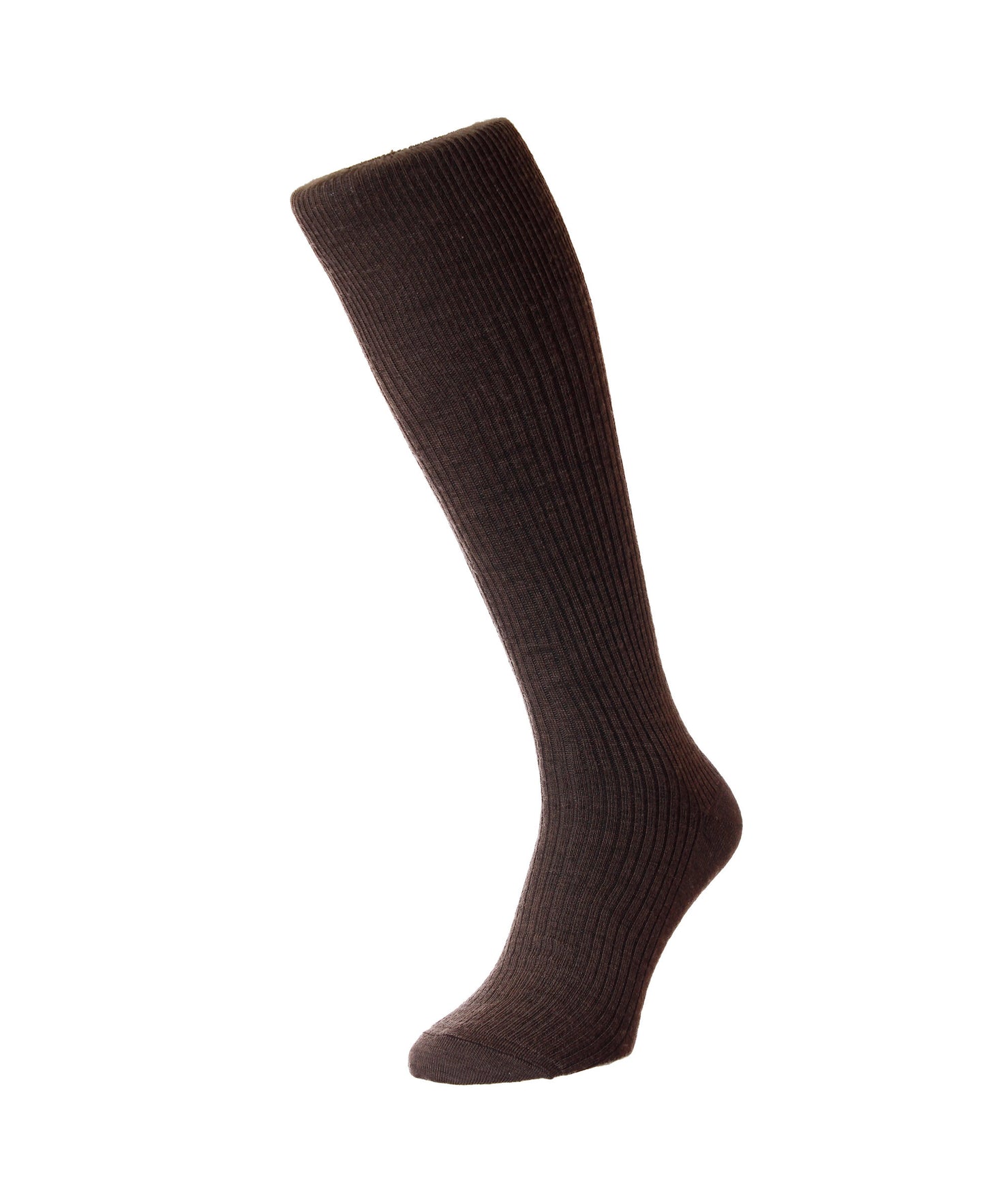 Immaculate™ - HJ77 Long Wool Rich Socks (with Lycra®) - Dark Brown
