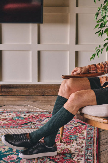 Immaculate™ - HJ77 Long Wool Rich Socks (with Lycra®) - Dark Brown