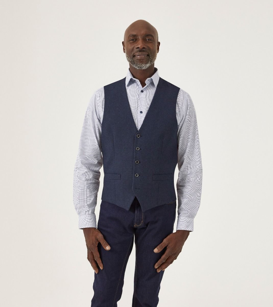 Ruthin Tweed Waistcoat - Navy