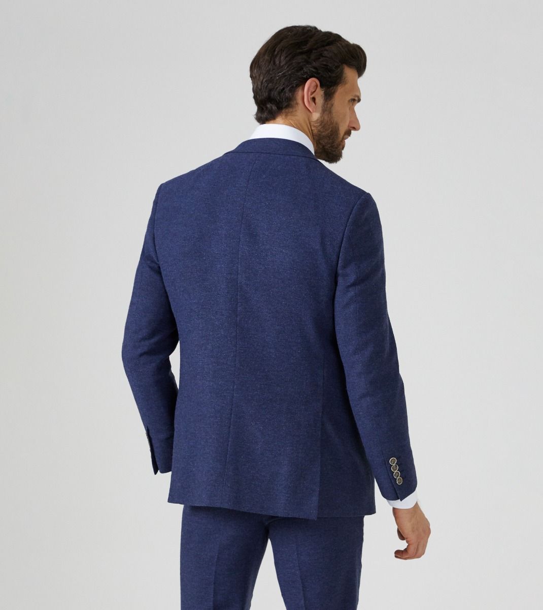 Jude Tweed Suit Jacket - Navy