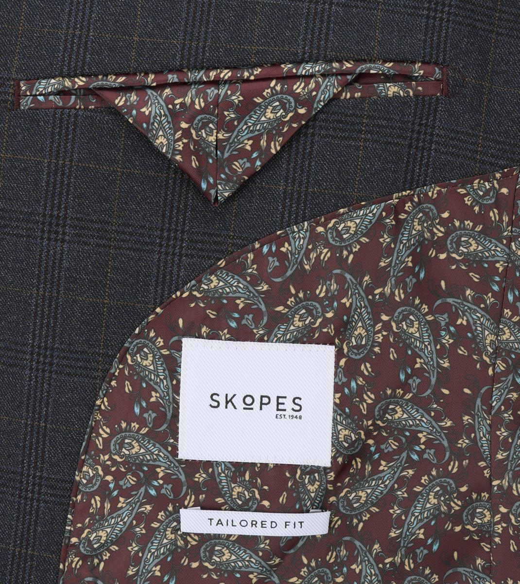 Elijah Navy Prince of Wales Check 3-Piece Suit - Jacket