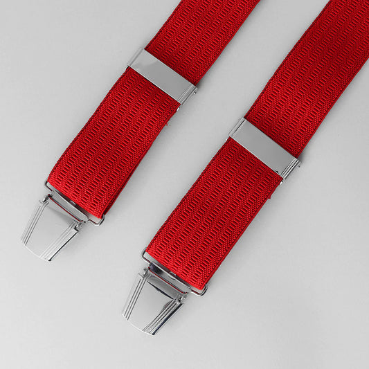 One Size Adjustable Ribbed Bracers - Red