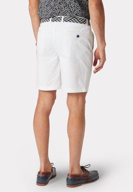 Ribblesdale Cotton Stretch Summer Shorts - White