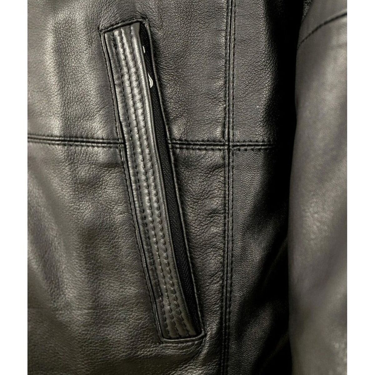 Carlson Real Leather Jacket - Black