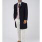3/4 Wool-Rich Blend Overcoat - Navy