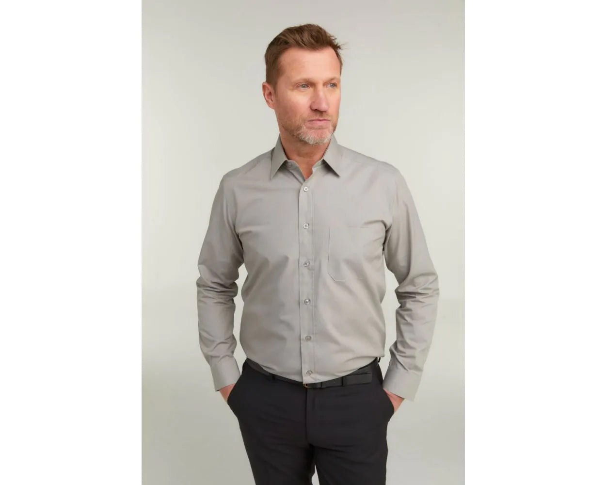 Classic Easy Care Long Sleeve Shirt - Khaki