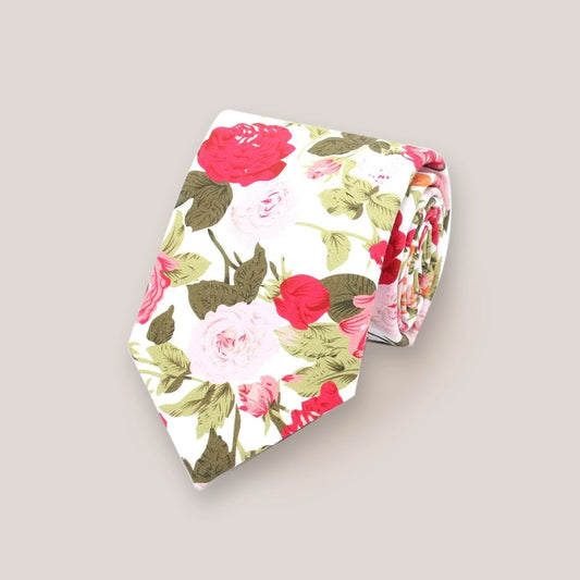 Beautiful Rose Cotton Tie - Pink 4053/2