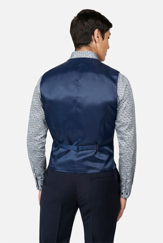 Ted Baker Slim Fit Panama Navy Suit Waistcoat