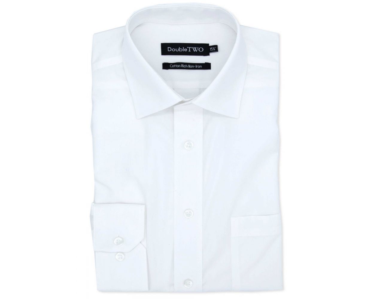 King Sze Classic Easy Care Long Sleeve Shirt - White