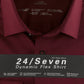 24/7 Jersey Stretch Long Sleeve Shirt - Burgundy