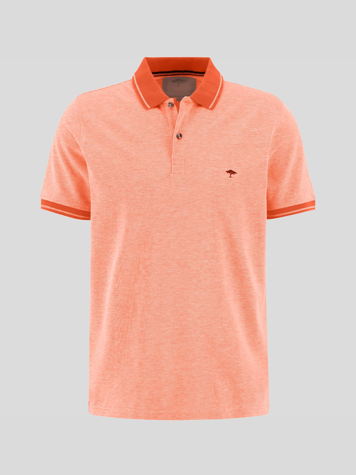 Sustainable-Cotton Two-Tone Polo - Tangerine