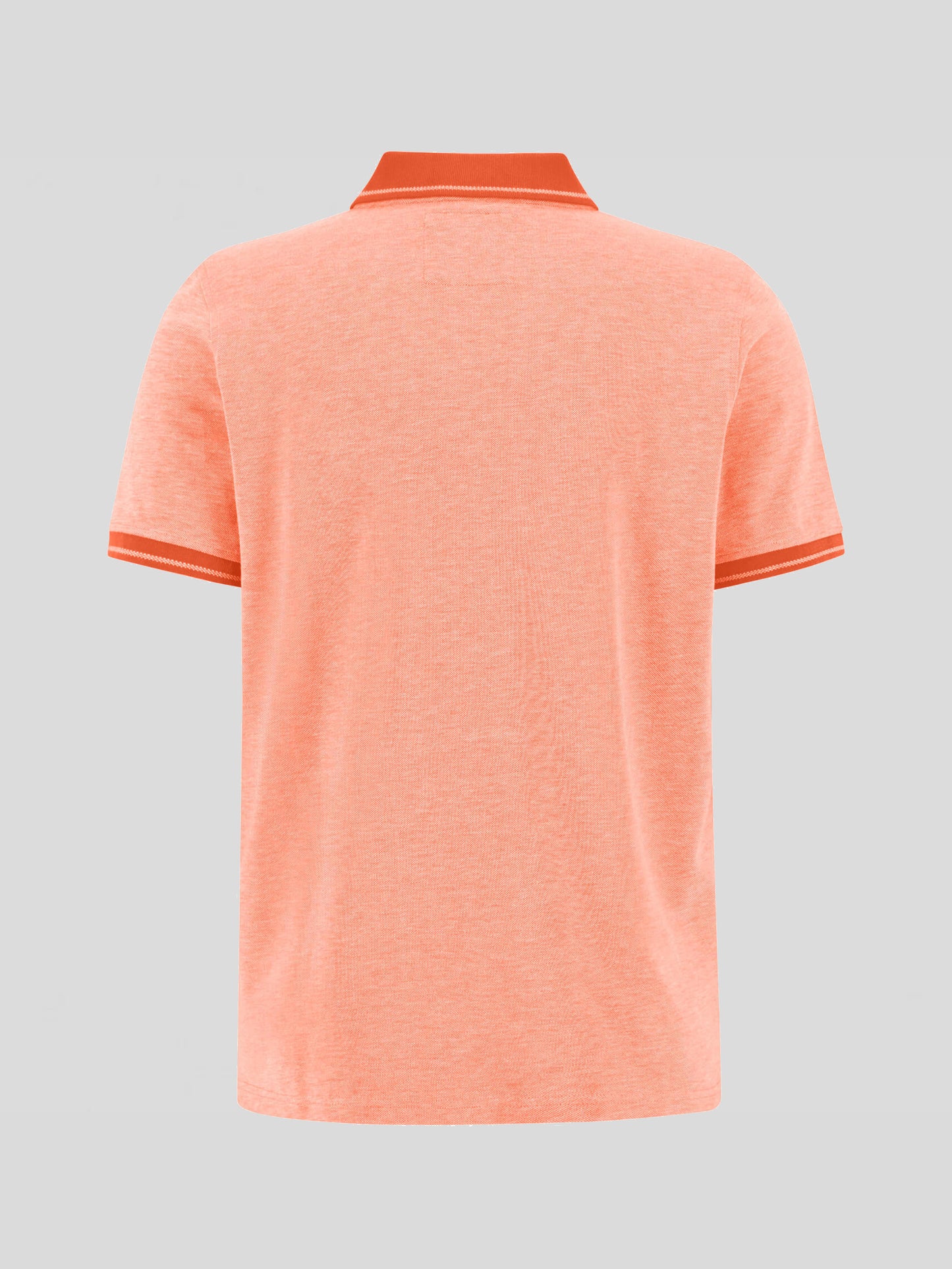 Sustainable-Cotton Two-Tone Polo - Tangerine