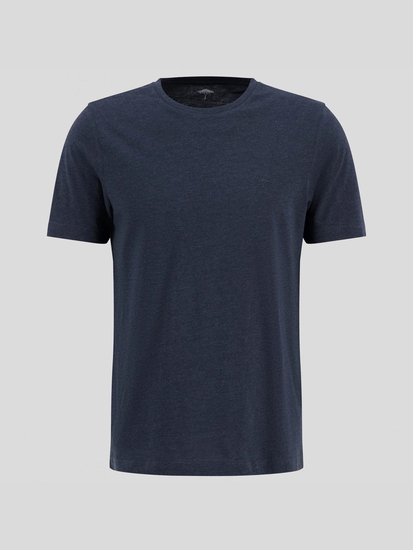 Crew-neck Tee Sustainable Cotton - Navy Melange